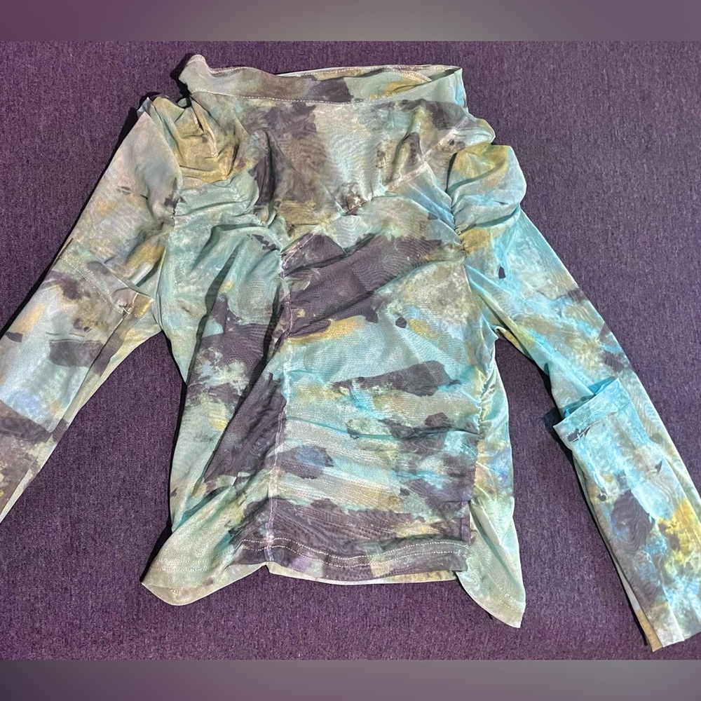 Translucent long sleeve shirt